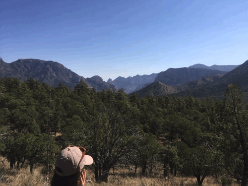 Nell smiling in the Chiricahua Mountains